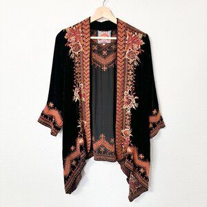 Johnny Was Elon Velvet Cardigan Size XS